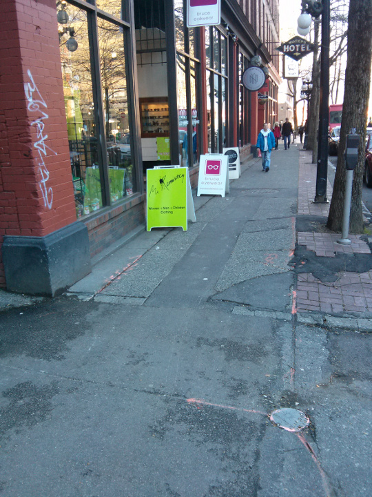 Surface Inlaid FIber, 3-way junction canister & fiber installed through alley, sidewalk